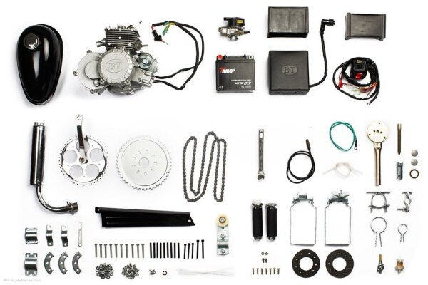 Benzinli velosiped motoru  TH 100cc starter 