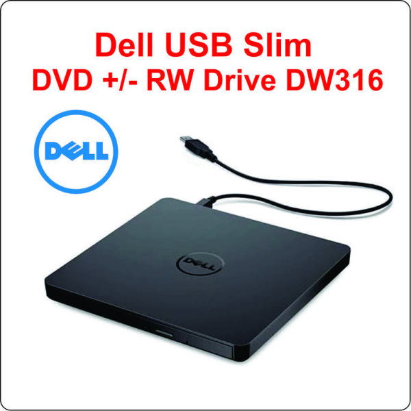 Externall DVD Dell USB Slim DVD  RW Drive  DW316