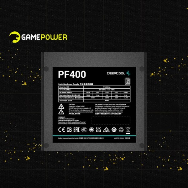 DeepCool PF400 400W 80 PLUS Power Supply