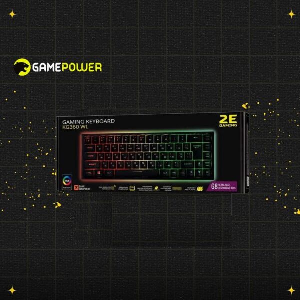 Gaming klaviatura 2E KG360 RGB Wireless Black