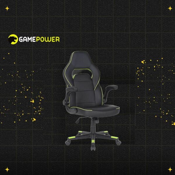 Oyun kreslosu KRESLO GAMING 2E CHAIR HEBI BKGREEN