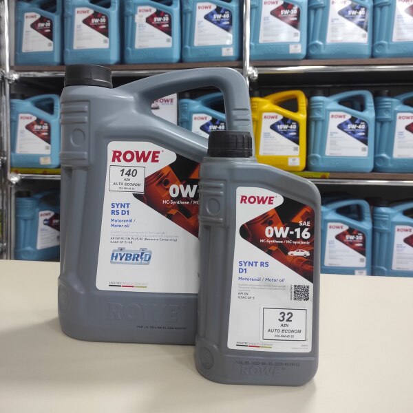 Mühərrik yağı Rowe SYNT RS D1 SAE 0W16