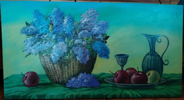 Natürmort şəkli (əl işi)