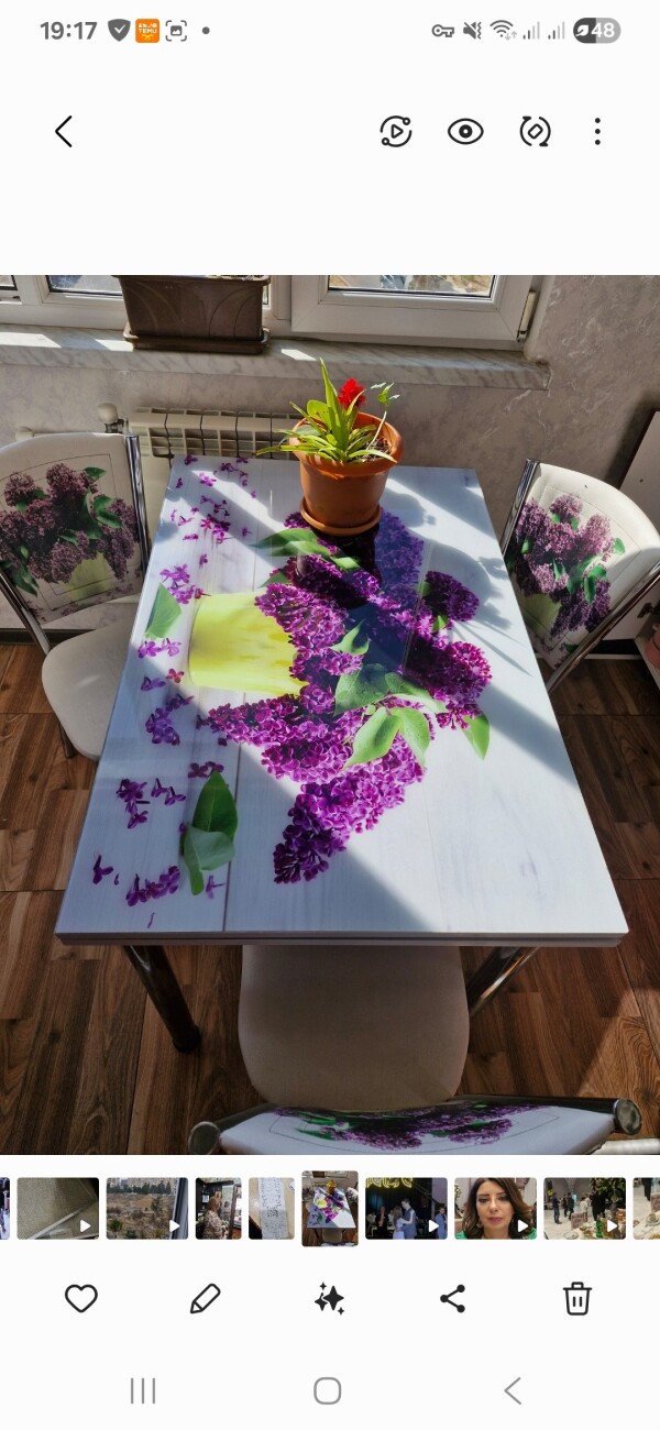 4 stul 2 tərəfdən  acılan stol mətbəxcün