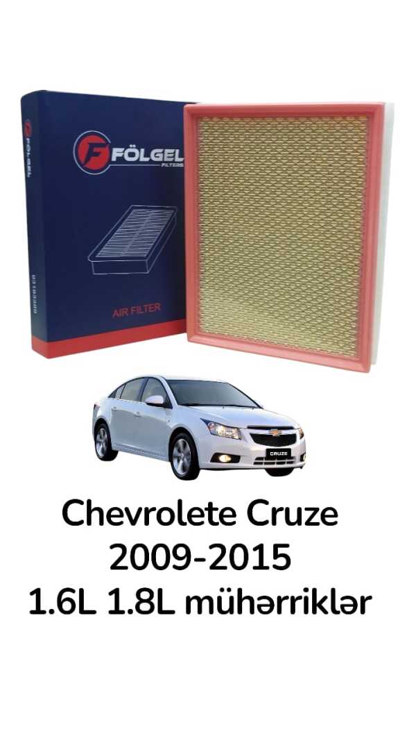Yağ filtri Chevrolete Cruze 1.6 ve 1.8 mühərriklər 2009-2015 üçün 13272717