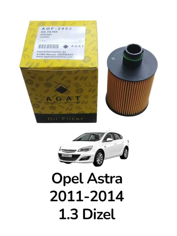 Yağ filtiri Opel Astra J 1.3 dizel mühərrik 2011-2014 üçün