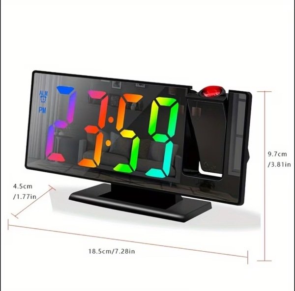 Proyeksiya funksiyalı rəqəmsal stolüstü saat