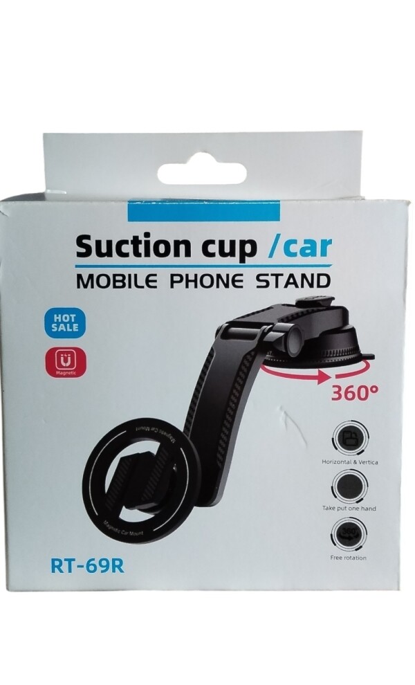 Vakuumlu Maqnitli Avtomobil Telefon Tutacağı – RT-69R (360°)