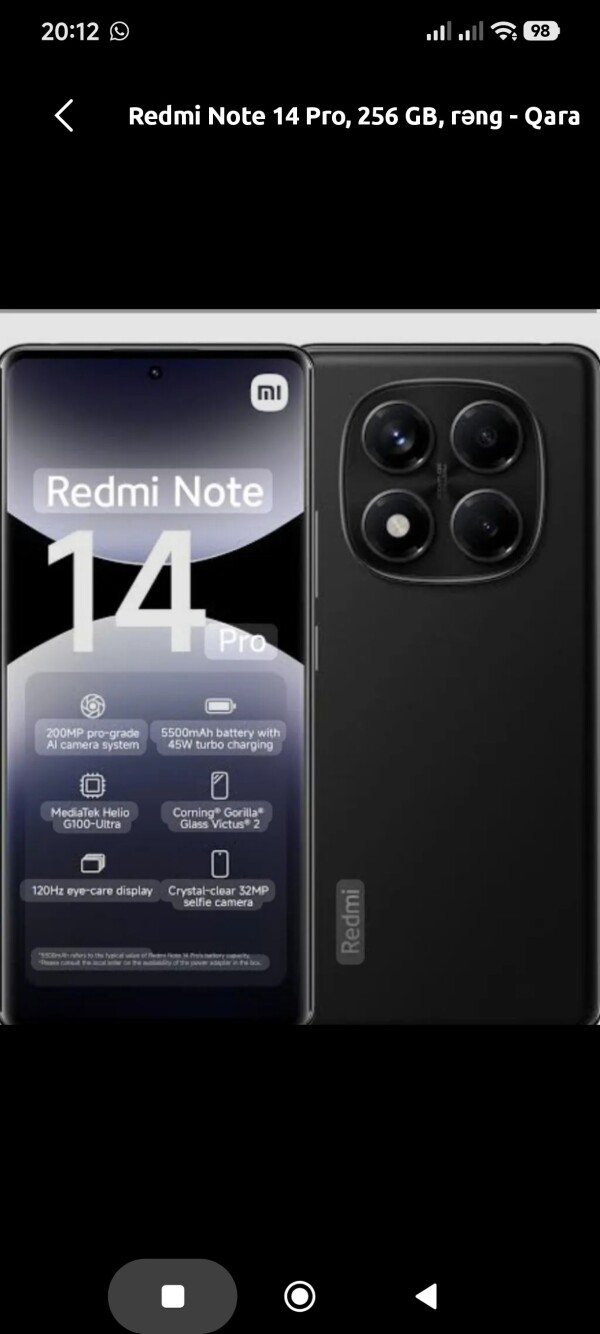 REDMİ NOTE 14 PRO 5G 256GB