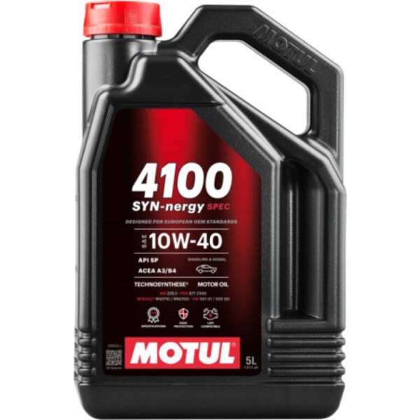 Mühərrik yağı Motul 4100 SYNNERGY SPEC 10W40 5L