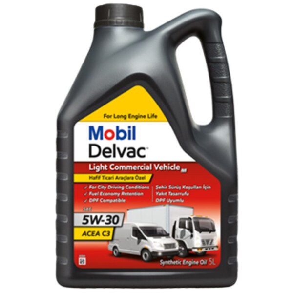 Mobil Delvac Light Commercial Vehicle M 5W30 5 LT mühərrik yağı