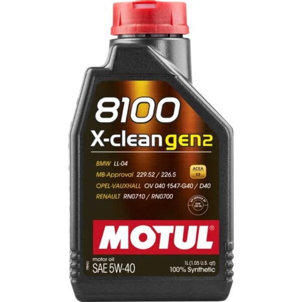 Motul 8100 XClean Gen 2 5W40 1Lt Mühərrik yağı