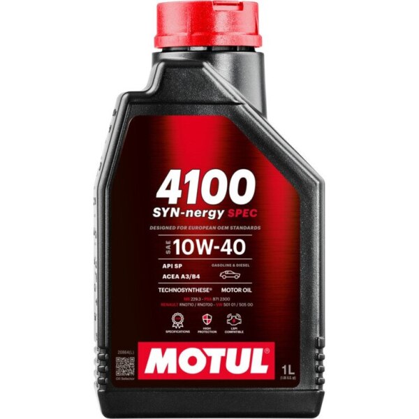 Mühərrik yağı Motul 4100 SYNNERGY SPEC 10W40 1L