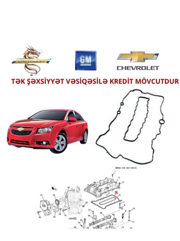 Chevrolet Cruze 2014 üst klapan qapağının araqatı