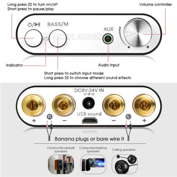Ekvalayzer Amplifier Nobsound 100W Bluetooth
