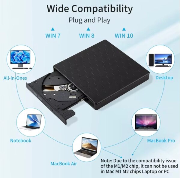Xarici DVD Rom writer USB TypeC