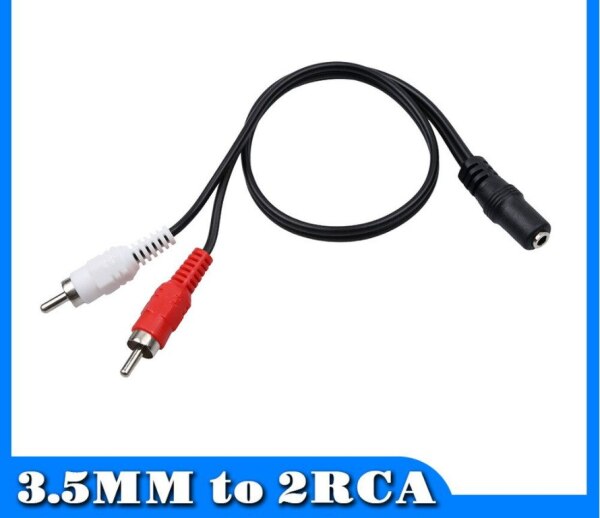 Audio converter 2RCA to 35mm AUX