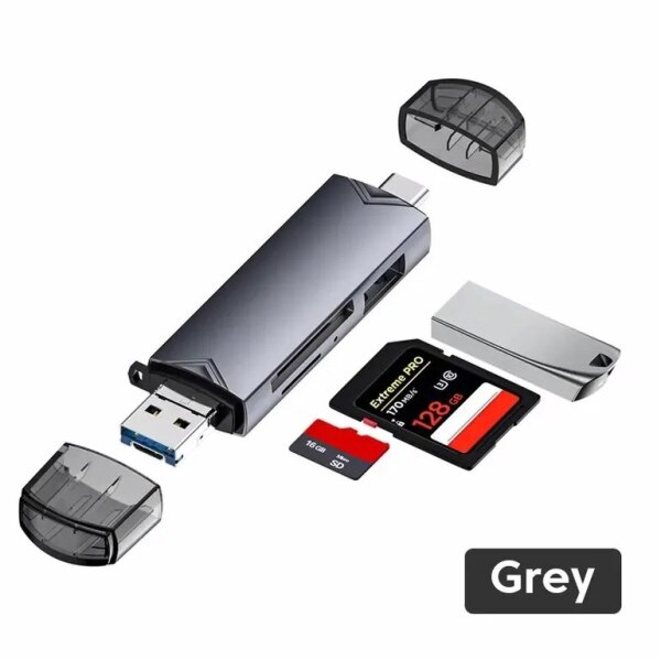 USB kart oxuyucu 6in1 USB Typec 