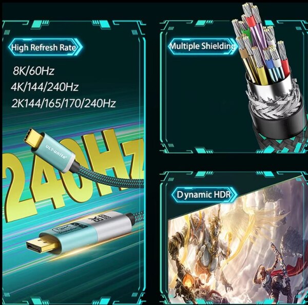 Konvertor Display Port to TypeC 8K 60hz