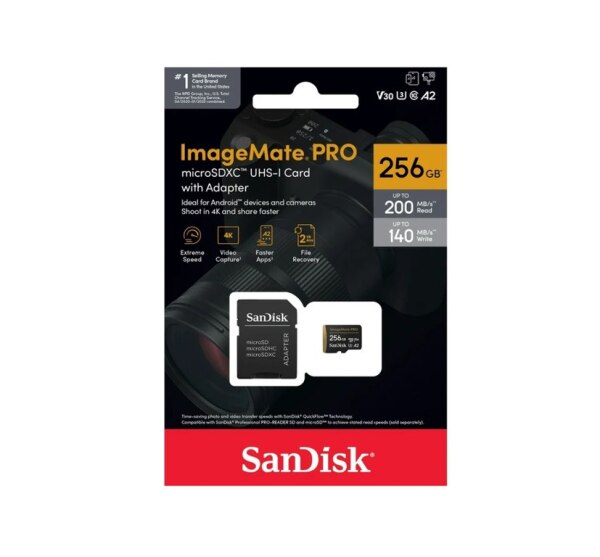 Mikro kart 4K SanDisk ImageMate Pro 256GB