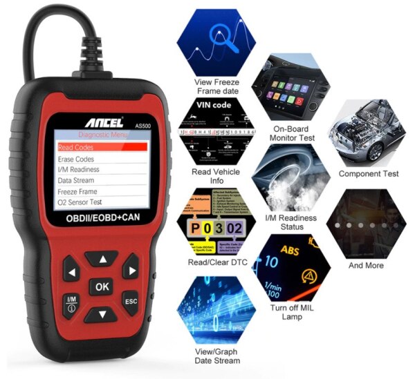 Diaqnostika cihazı Ancel AS500 OBD2