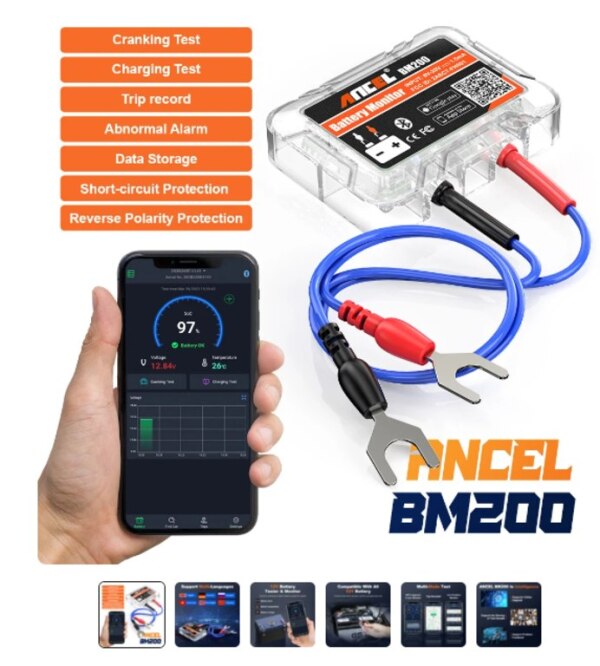 Avtomobil batareyası buetooth tester Ancel