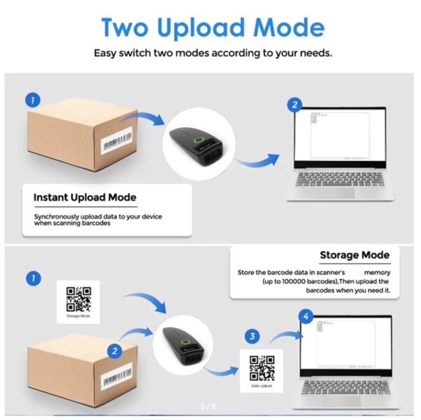 Barkod oxuyucu Bluetooth 2D Scaner