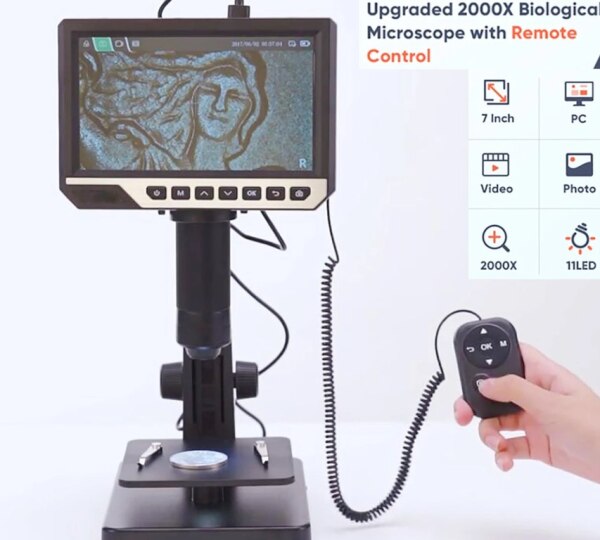 WiFi mikroskop ekranlı 2000X