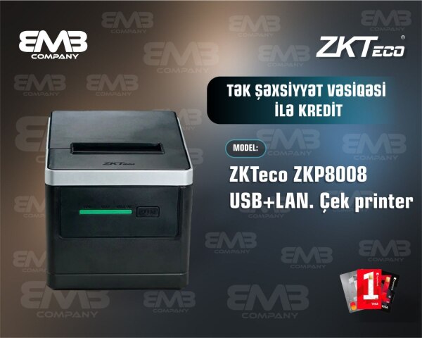 Kassa qəbzi ZKTeco ZKP8008 USBLAN