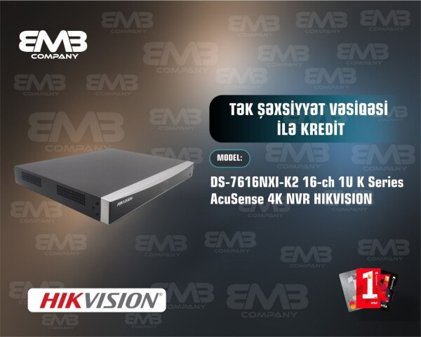 DS7616NXIK2 16ch 1U AcuSense 4K NVR