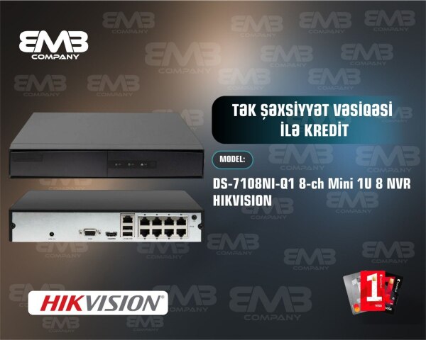 DS7108NIQ8 8ch 1U NVR