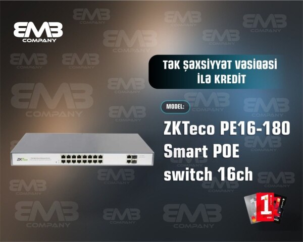 ZKTeco PE16180 Smart POE Switch 16ch