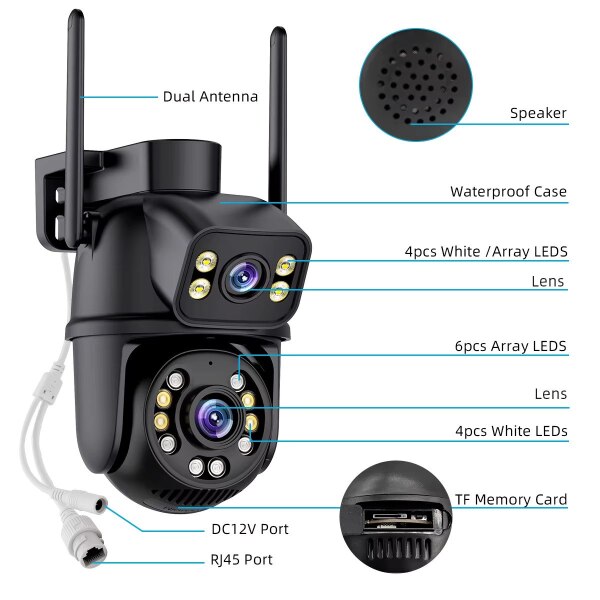 Müşahidə kamerası Icsee A34 Dual Wifi PTZ