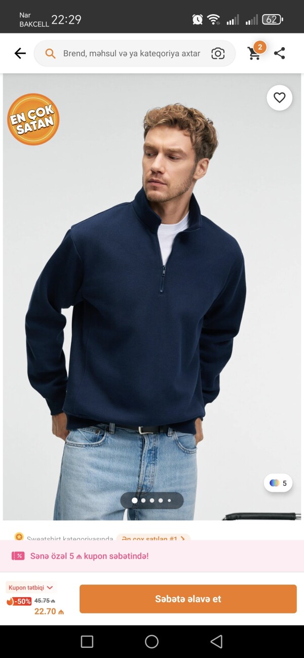 Təzəpir etiketi üzərindədir geyinilməyib ölçü böyükdür deyə satılır