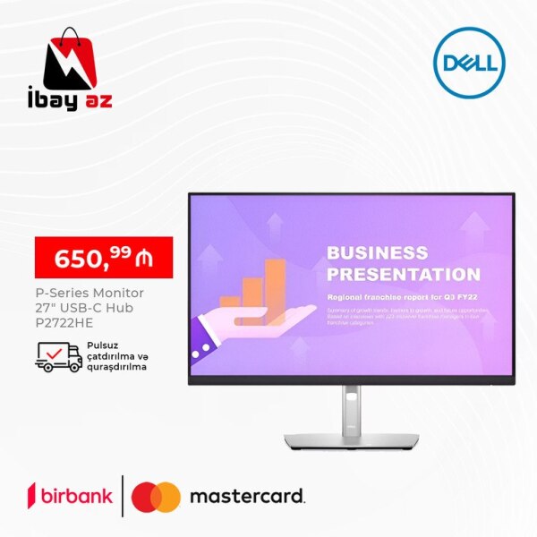 PSeries Monitor  27 USBC Hub P2722 HE