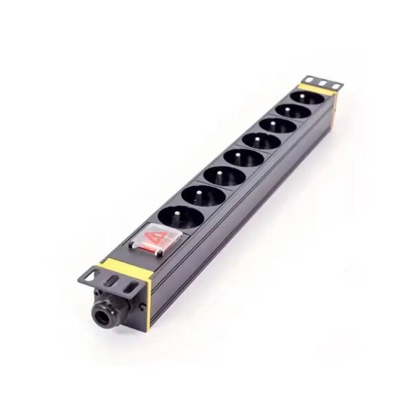 RackPro PDUEU8W EU type Aluminum alloy shell 8 ways