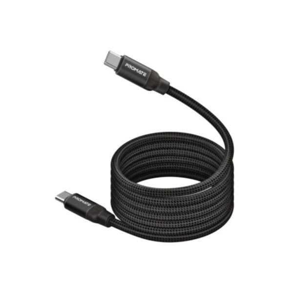Promate USBC Cable SPRINGY 60WBLACK