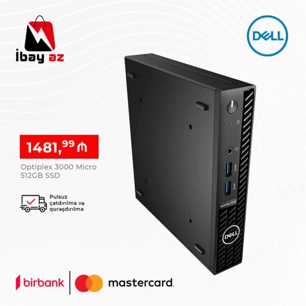 Optiplex 3000 Micro 512GB SSD