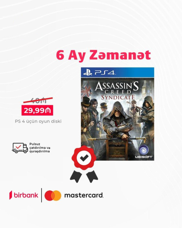 PS4 Assassins Creed oyun diski