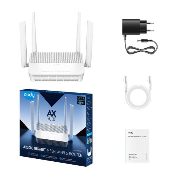 WiFi router Cudy AX3000 Gigabit WiFi 6 WR3000S