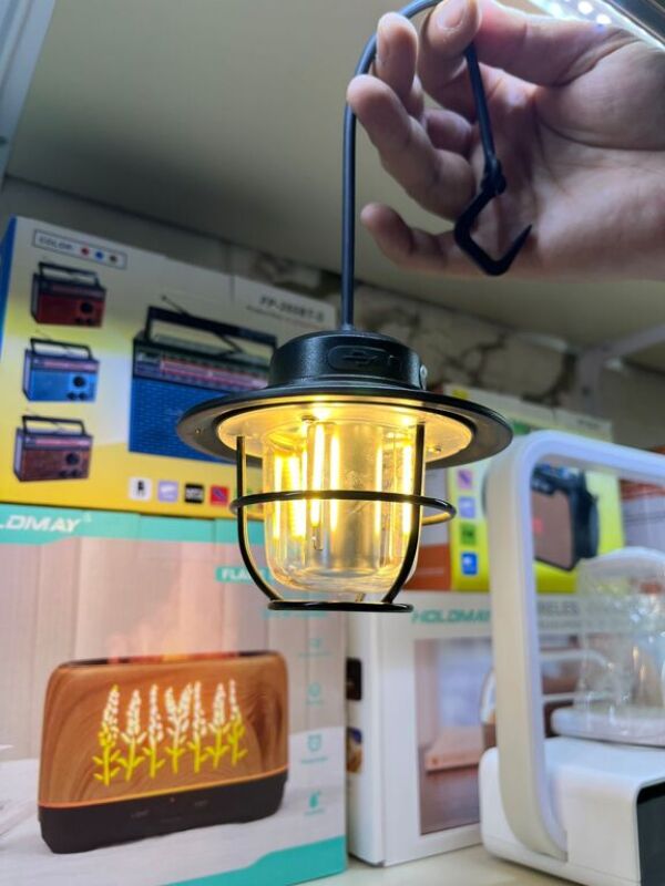 Günəş panelli kamp lampası asqılı