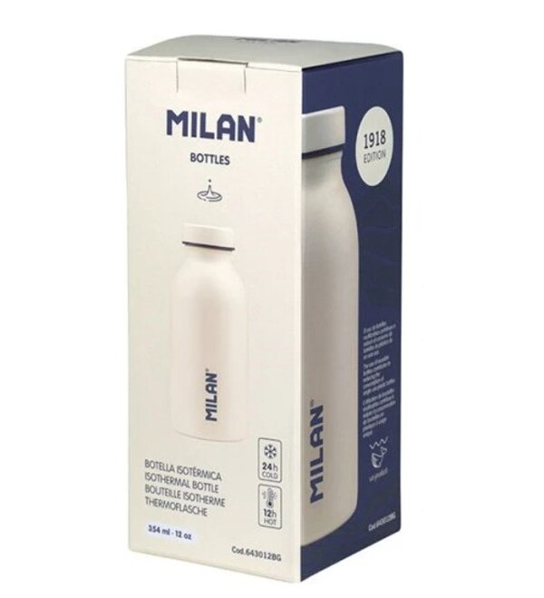 Milan 643012BG 1918 Ağ paslanmayan izotermal termos Flask 354ML