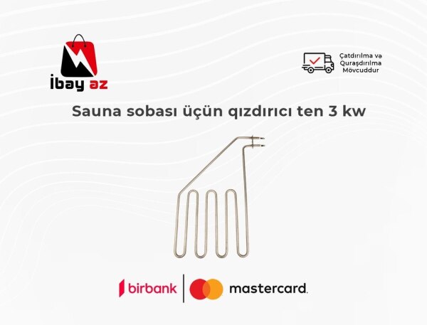 Sauna sobası üçün qızdırıcı ten 3 kw