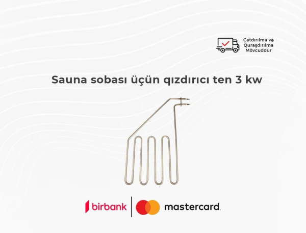 Sauna sobası üçün qızdırıcı ten 3 kw