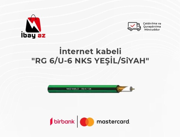 İnternet kabeli RG 6U6 NKS YEILSiYAH