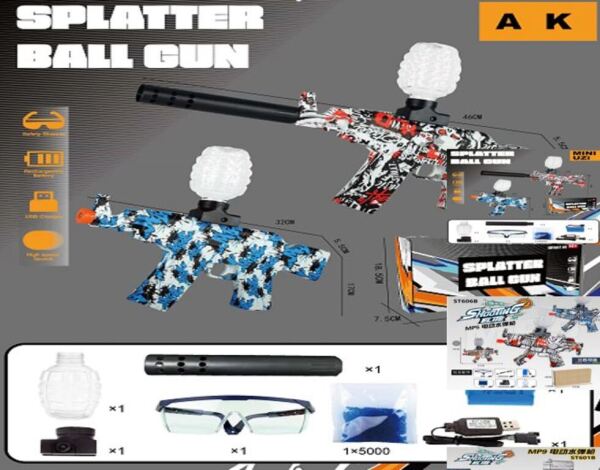 Oyuncaq silah Blaster AK Mini 074T39 qırmızı