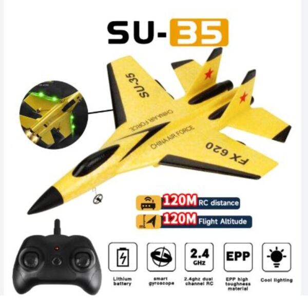 Pultlu təyyarə SU35 fx820 Sarı 057T22